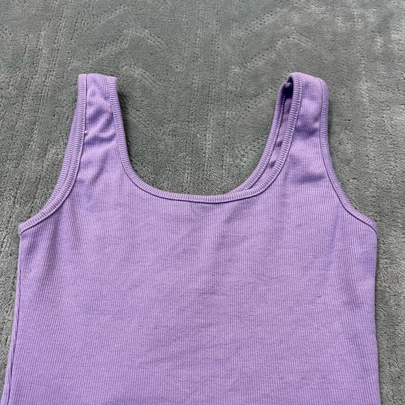 Heart Button Lavender Crop Top - Picture 8 of 8